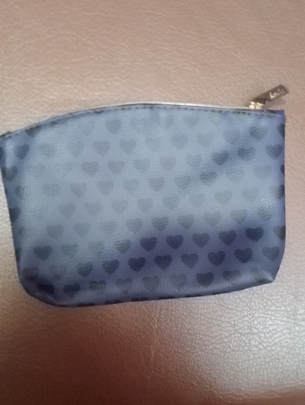 Ipsy Black Heart Print Zip Pouch - Picture 3 of 4